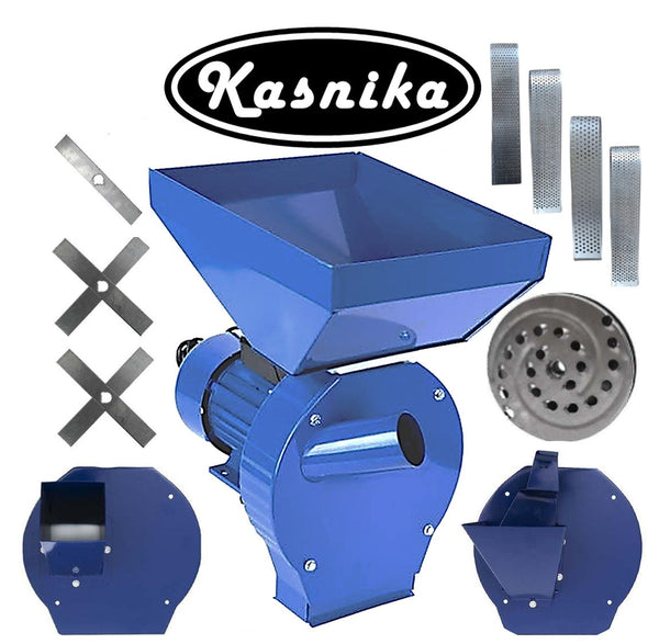 Moara cereale, stiuleti, lucerna si fructe/legume (4 in 1) KASNIKA, 3.9KW, motor electric inclus