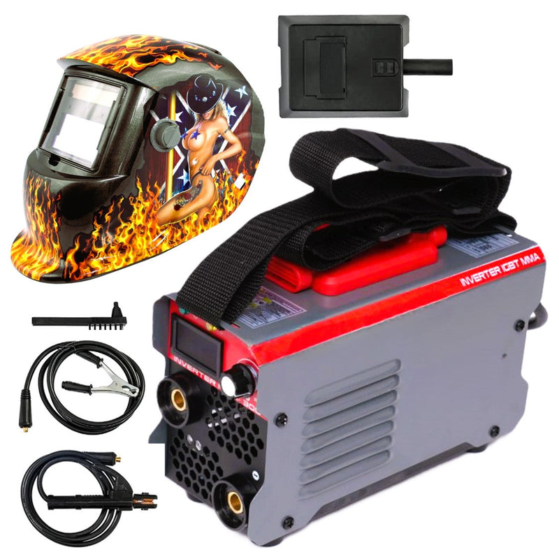 *BLACK-FRIDAY* SET WeldEXPERT SUDURA CU ELECTROD, 1871-881, Aparat Sudura Invertor MMA-300A cu posibilitate LIFT-TIG, + Masca Automata Personalizata HOT-FLAMES