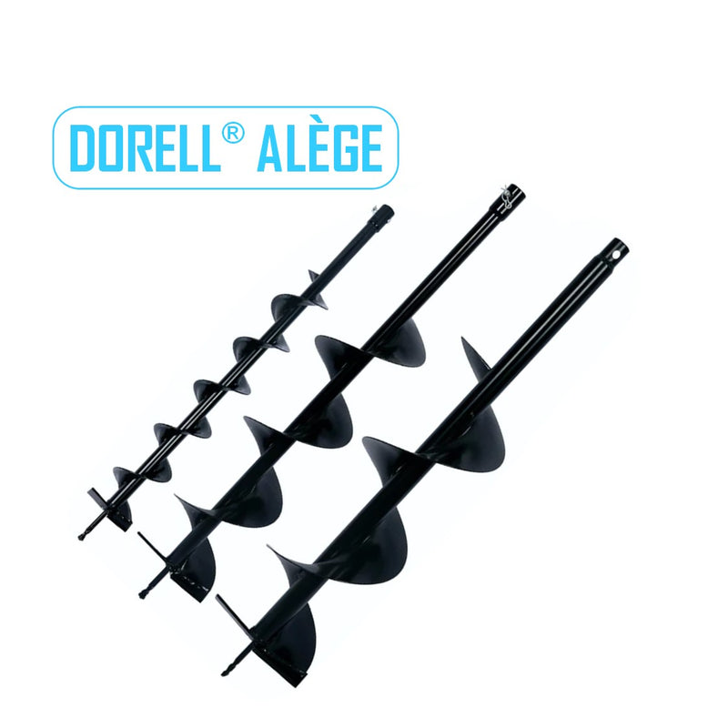 Motoburghiu DORELL® ALÈGE, ROSU ED430, + 3 burghie pamant 100-200-300mm