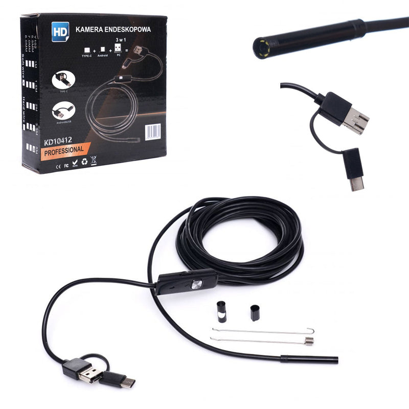 *OFERTELE-IEPURASULUI* Camera endoscopica KRAFTSON % Import Polonia %  10412, rezolutie 640x480, 6 led-uri