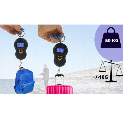 Cantar de mana electronic cu carlig, 50Kg, POLSKI K11415, Ecran LCD, alimentare baterii 2xAAA