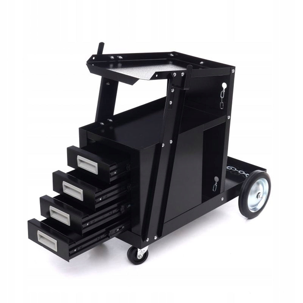 Carucior pentru aparate de sudura, rafturi scule incluse, max. 75kg, POLSKI K374, Poza11