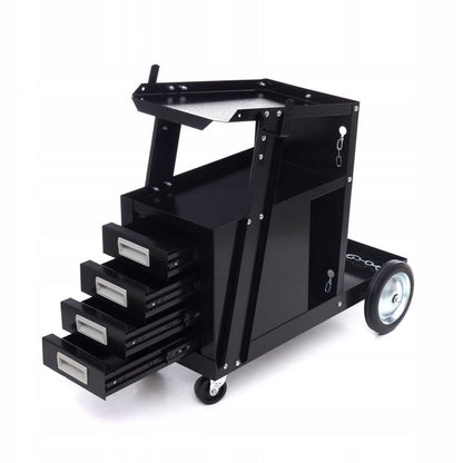 Carucior pentru aparate de sudura, rafturi scule incluse, max. 75kg, POLSKI K374, Poza11