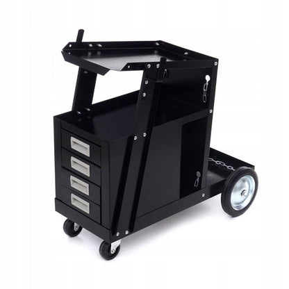 Carucior pentru aparate de sudura, rafturi scule incluse, max. 75kg, POLSKI K374, Poza10