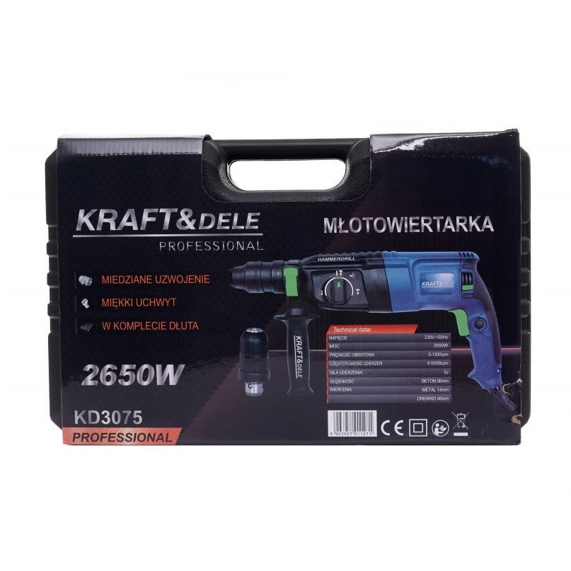 *OFERTE-DE-VARA* Ciocan rotopercutor cu SDS plus SDS+ , 2650W, Iluminare LED, 3075