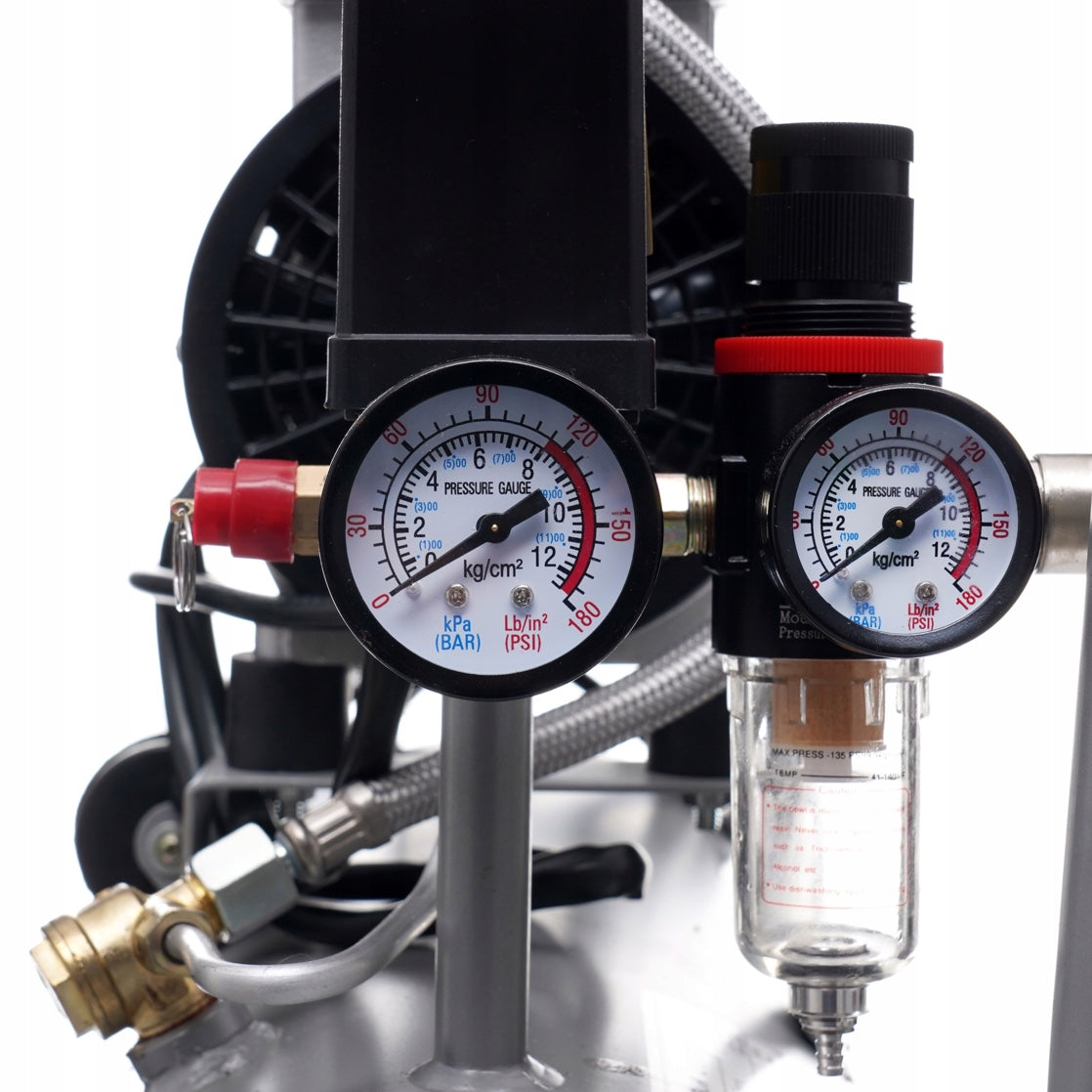 Compresor aer fara ulei 24L, motor 1200W, pana la 8Bar si 220L/min, silentios, POLSKI K1395, Poza5