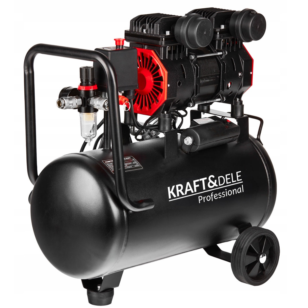 Compresor aer fara ulei Kraft&Dele KD1385, 24L, 1390W, 8Bar, 220L, silentios, profesional