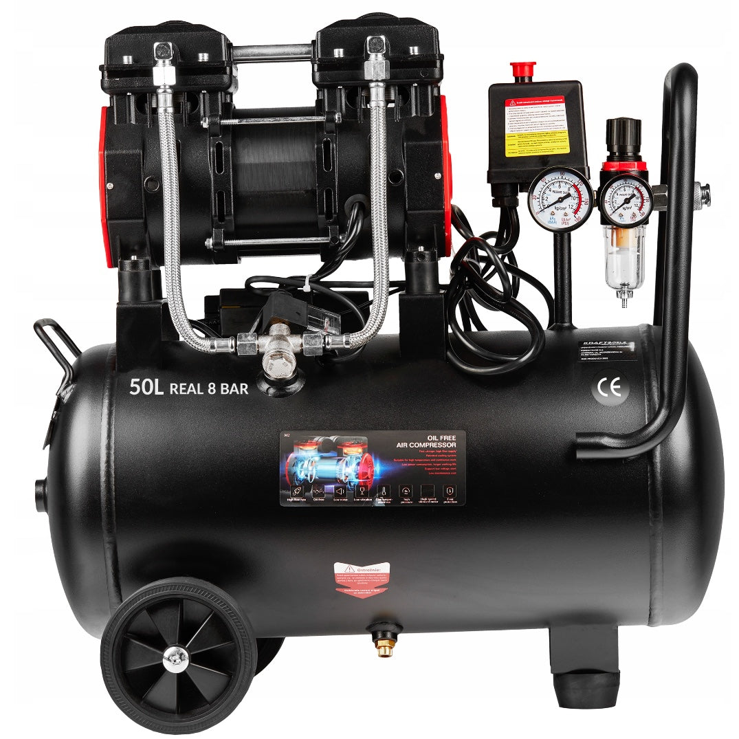 Compresor aer fara ulei Kraft&Dele KD1385, 24L, 1390W, 8Bar, 220L, silentios, profesional