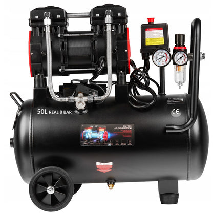 Compresor aer fara ulei Kraft&Dele KD1385, 24L, 1390W, 8Bar, 220L, silentios, profesional