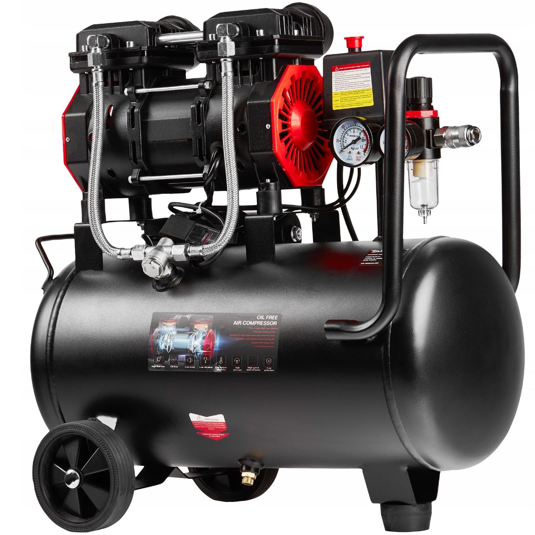 Compresor aer fara ulei Kraft&Dele KD1385, 24L, 1390W, 8Bar, 220L, silentios, profesional