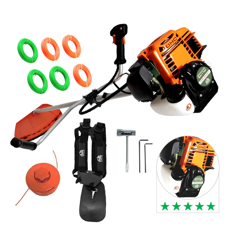 Cositoare pe benzina in 4 Timpi ALPIN-PROFI Model 5650-8CP, EXTRA-USOARA, cu accesorii incluse, Super SET cu FIR-TAIERE