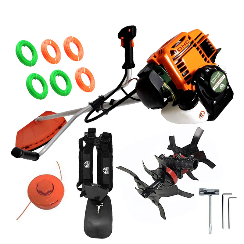 CULTIVATOR + Cositoare pe benzina in 4 Timpi ALPIN-PROFI Model 5650-8CP, EXTRA-USOARA, + 1xDISC VIDIA 230mm, +Extra FIR-TAIERE