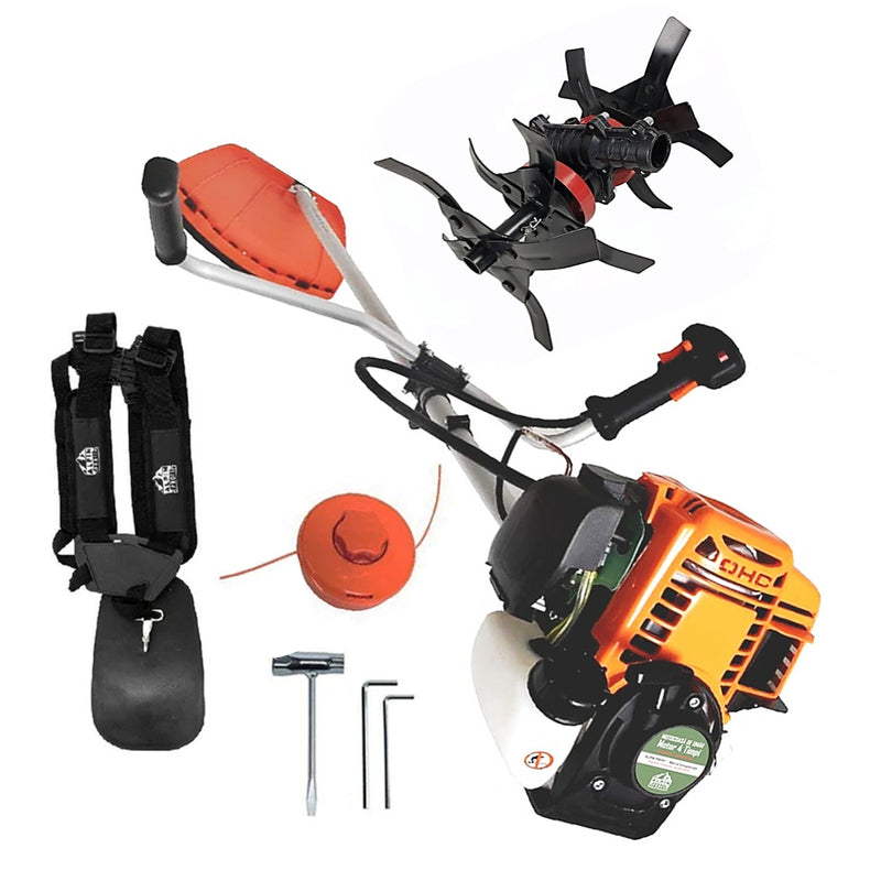 CULTIVATOR + Cositoare pe benzina in 4 Timpi ALPIN-PROFI Model 5650-8CP, EXTRA-USOARA, + 1xDISC VIDIA 230mm, +Extra FIR-TAIERE