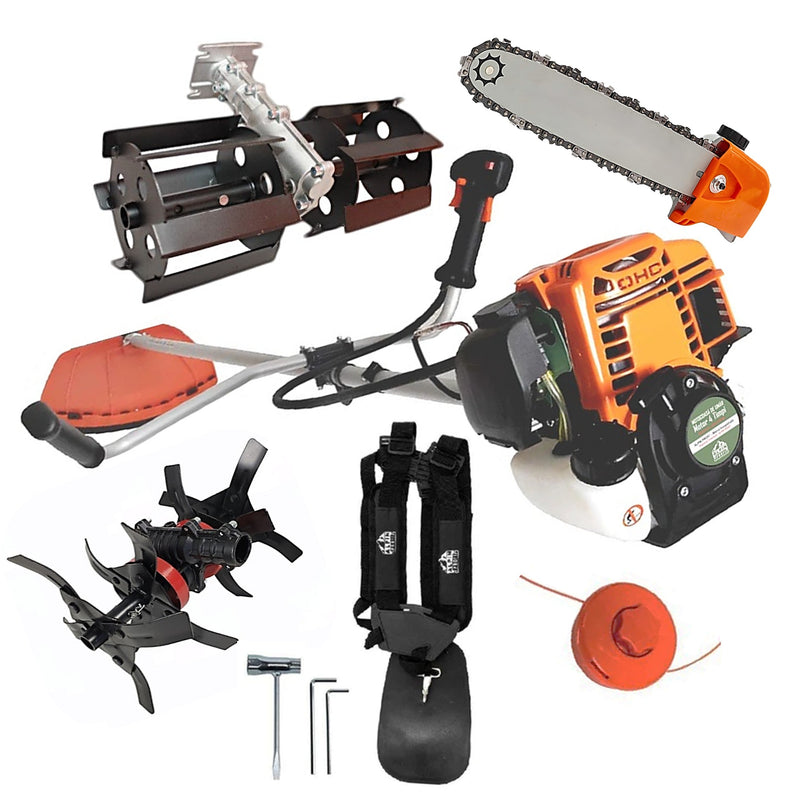 SET Cositoare pe benzina in 4 Timpi ALPIN-PROFI Model 5650-8CP, EXTRA-USOARA, + 1xDISC VIDIA 230mm, Cap Drujba, Prasitoare, Cultivator