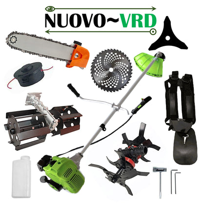 Cositoare pe benzina NUOVO-VRD Green Fuel-Efficient 3.4CP, Disc Stea+Vidia, accesorii incluse, +CULTIVATOR PREMIUM, +CAP DRUJBA, +PRASITOARE