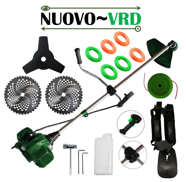 Cositoare pe benzina NUOVO-VRD 6CP Verde, Disc Stea, 2xDisc Vidia, accesorii incluse, SET FIR TAIERE
