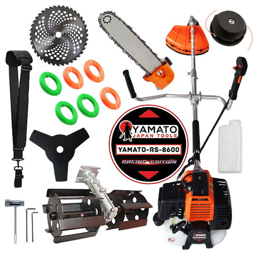 Set PRASITOARE+CAP DRUJBA+Cositoare RS-8600 Multifunctionala YAMATO® Japan Tools,, 6.3CP RACING EDITION, OrangeBLACK, +EXTRA Fir-Taiere