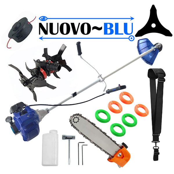 Cositoare pe benzina NUOVO-BLUe Fuel-Economy 3.4CP, Disc Stea, +CULTIVATOR PREMIUM, +CAP DRUJBA, +EXTRA FIR TAIERE