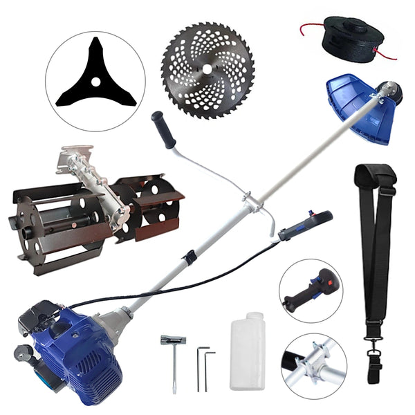 Cositoare pe benzina NUOVO-BLUe Fuel-Economy 3.4CP, Disc Stea+Vidia, accesorii incluse, +PRASITOARE