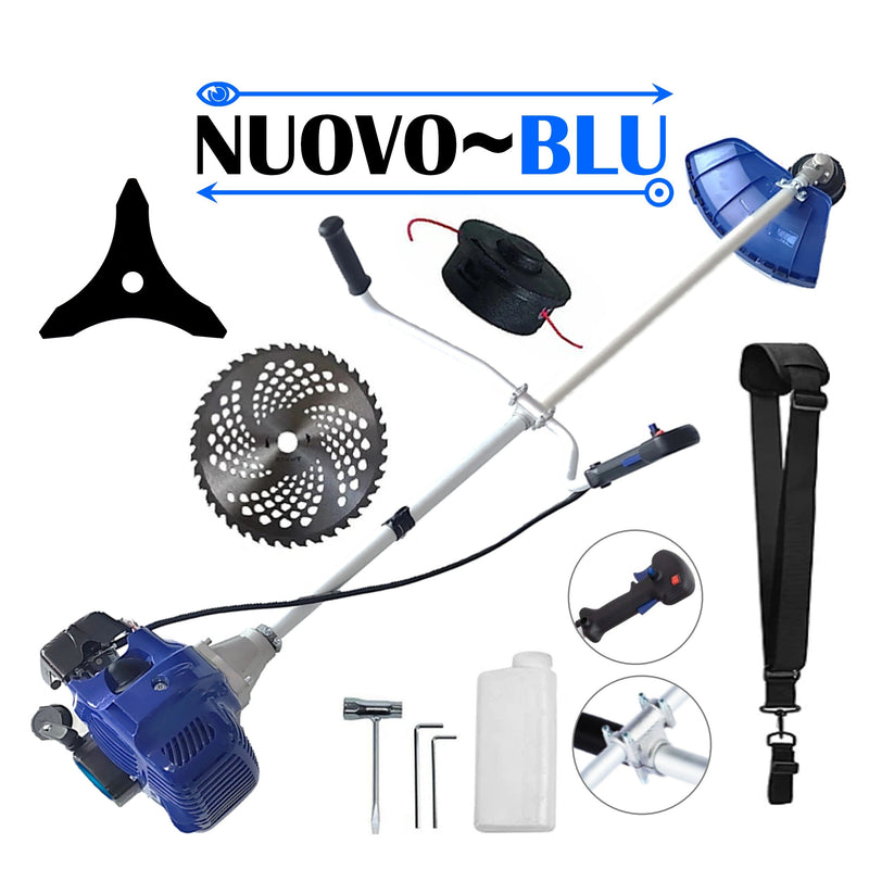 SEZONUL-OFERTELOR Cositoare pe benzina NUOVO-BLUe Fuel-Economy 3.4CP, Disc Stea, Disc Vidia, accesorii incluse