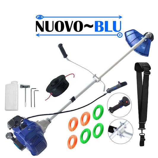 *PROMO* Cositoare pe benzina NUOVO-BLUe LUXURY 6HP, accesorii incluse, SET FIR TAIERE
