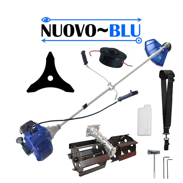Cositoare pe benzina NUOVO-BLUe Fuel-Economy 3.4CP, Disc Stea, accesorii incluse, +PRASITOARE