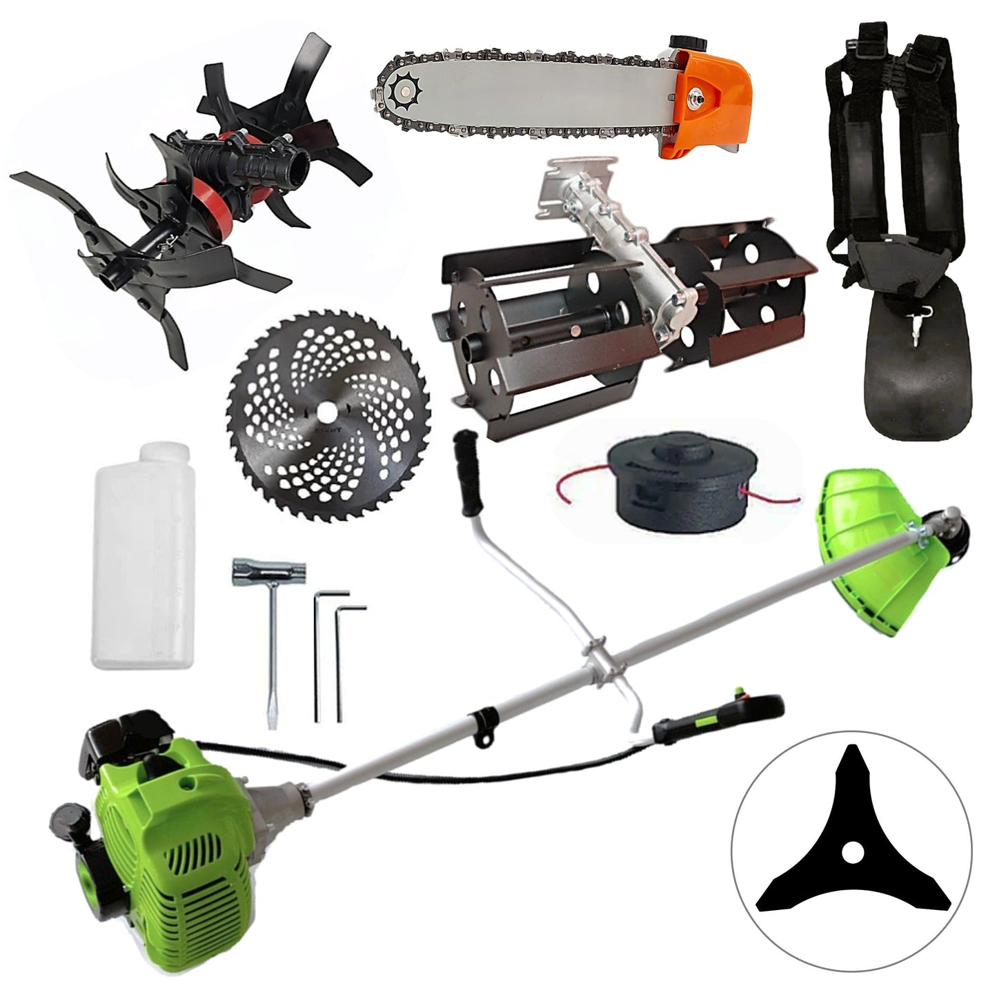 Cositoare pe benzina NUOVO-VRD Green Fuel-Efficient 3.4CP, Disc Stea+Vidia, accesorii incluse, +PRASITOARE+CAP DRUJBA