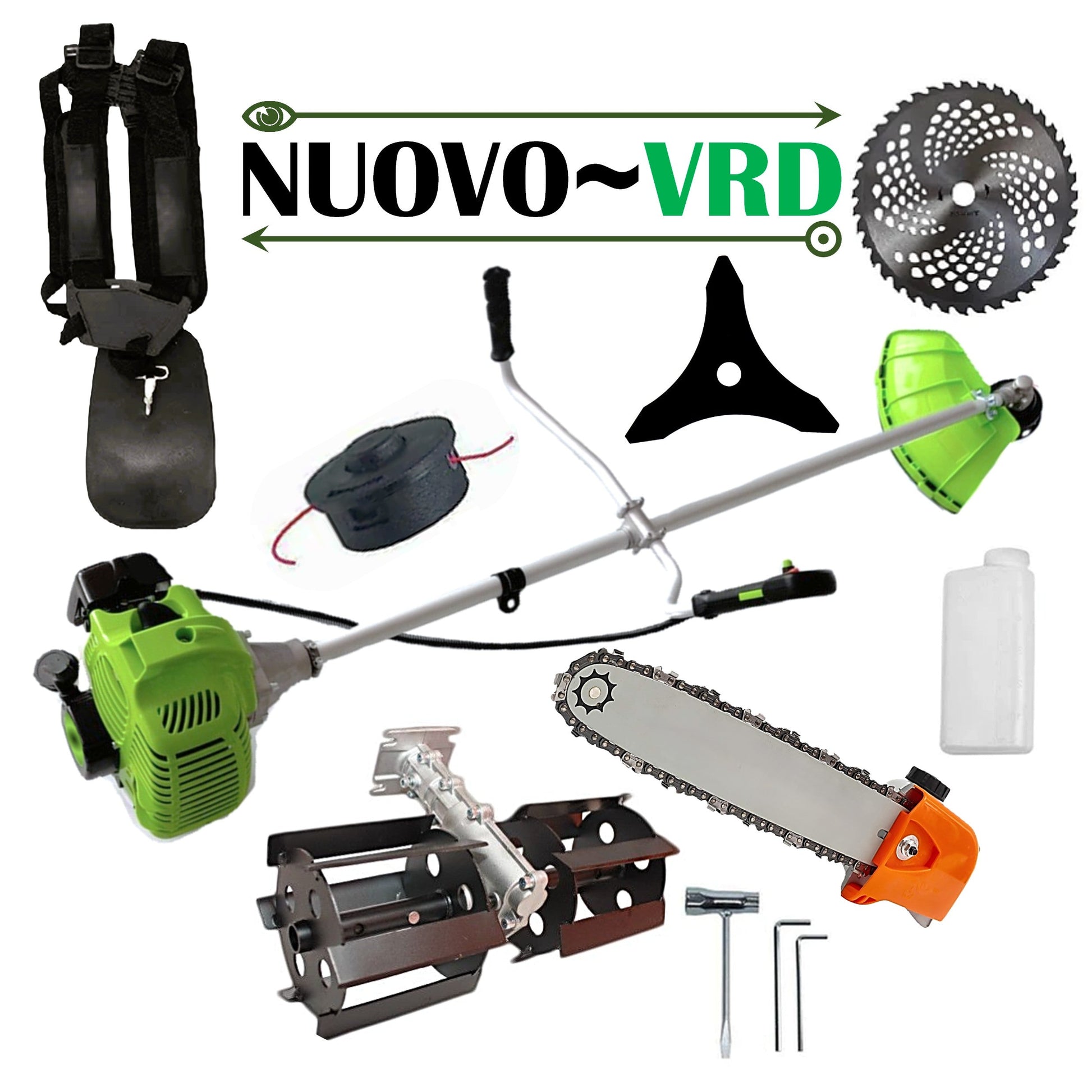 Cositoare pe benzina NUOVO-VRD Green Fuel-Efficient 3.4CP, Disc Stea+Vidia, accesorii incluse, +PRASITOARE+CAP DRUJBA