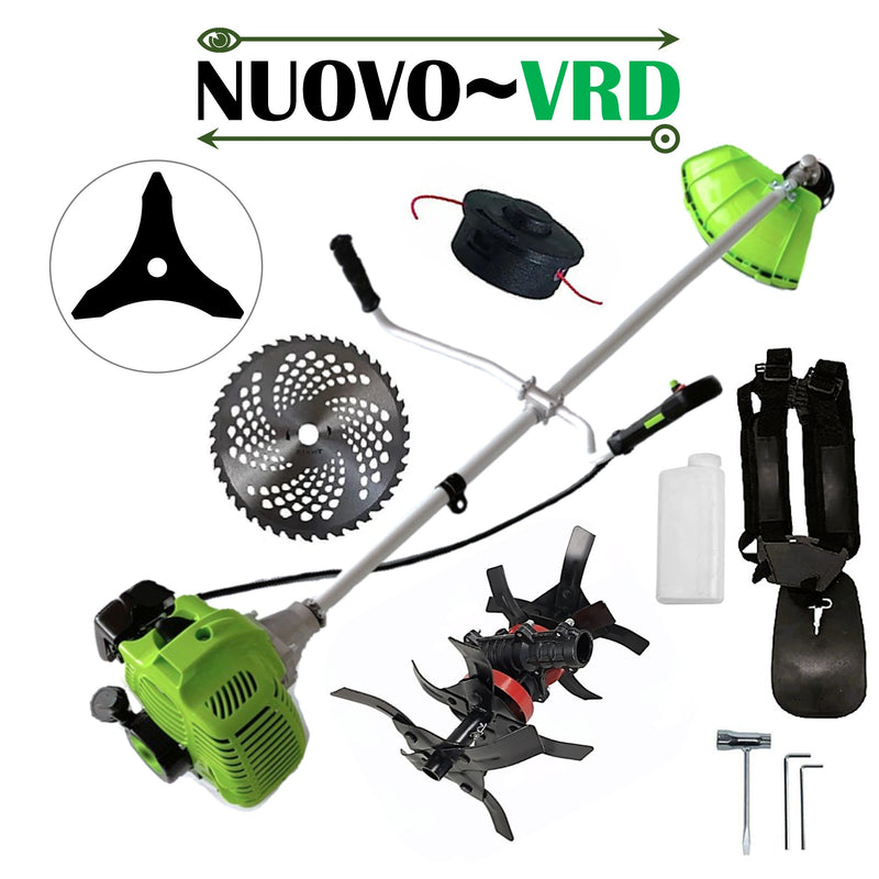 SEZONUL-OFERTELOR CULTIVATOR PREMIUM + Cositoare pe benzina NUOVO-VRD Green Fuel-Efficient 3.4CP, Discuri si Accesorii incluse