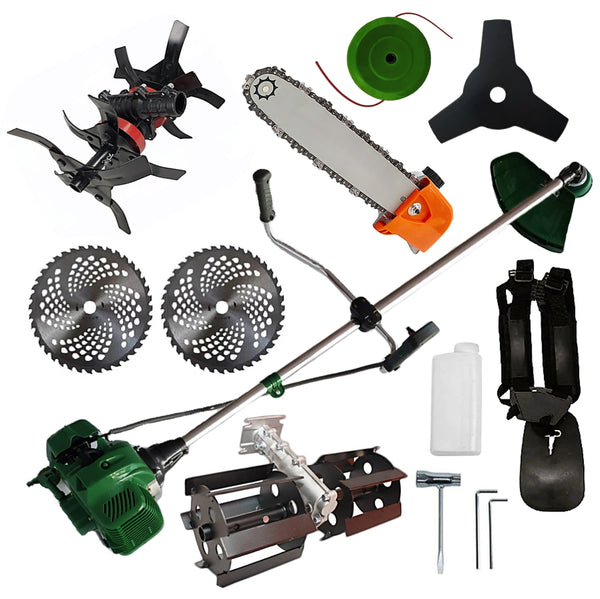 Cositoare pe benzina NUOVO-VRD 6CP Verde, Disc Stea, 2xDisc Vidia, accesorii incluse, +PRASITOARE, +CULTIVATOR PREMIUM, +CAP DRUJBA