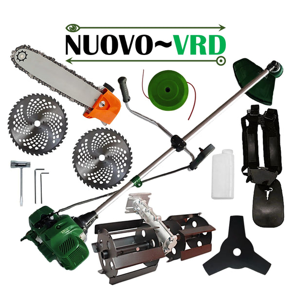 Cositoare pe benzina NUOVO-VRD 6CP Verde, Disc Stea, 2xDisc Vidia, accesorii incluse, +PRASITOARE, +CAP DRUJBA