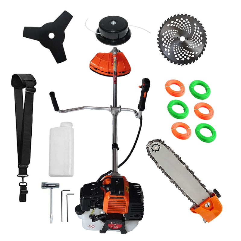 *PROMO* Set CAP DRUJBA+Cositoare Multifunctionala YAMATO® JAPAN TOOLS Model NINJA-6CP, Negru-Portocaliu, cu accesorii+EXTRA Fire Taiere