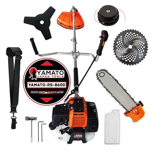 *PROMO* Set CAP DRUJBA+Cositoare RS-8600 Multifunctionala YAMATO® Japan Tools, 6.3CP RACING EDITION, OrangeBLACK, cu accesorii+Discuri