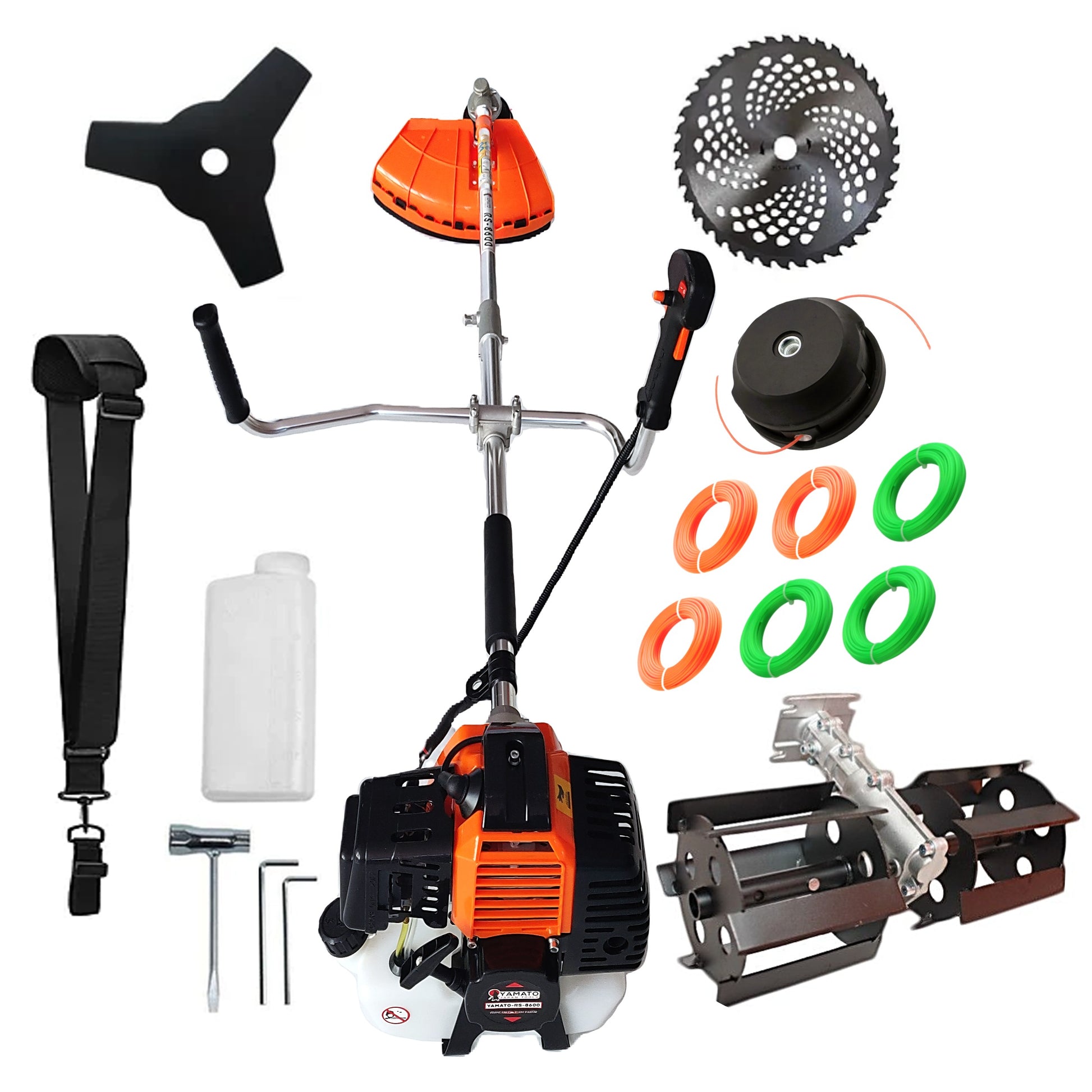 Set PRASITOARE+Cositoare RS-8600 Multifunctionala YAMATO® Japan Tools,, 6.3CP RACING EDITION, OrangeBLACK, accesorii, +EXTRA Fir-Taiere