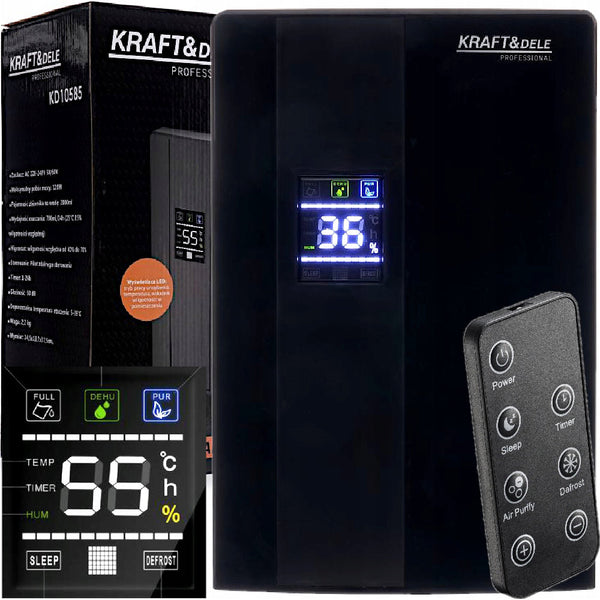 *OFERTELE-IEPURASULUI* Dezumidificator aer KRAFTSON % Import Polonia %  10585, 120W, rezervor apa 2000ml