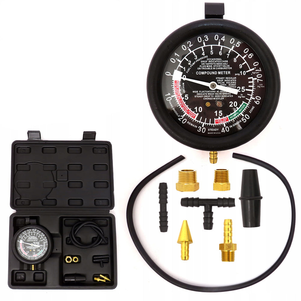 Dispozitiv testare compresie sau presiune de tip Manometru cu afisaj, include accesorii, POLSKI K10589, Poza1