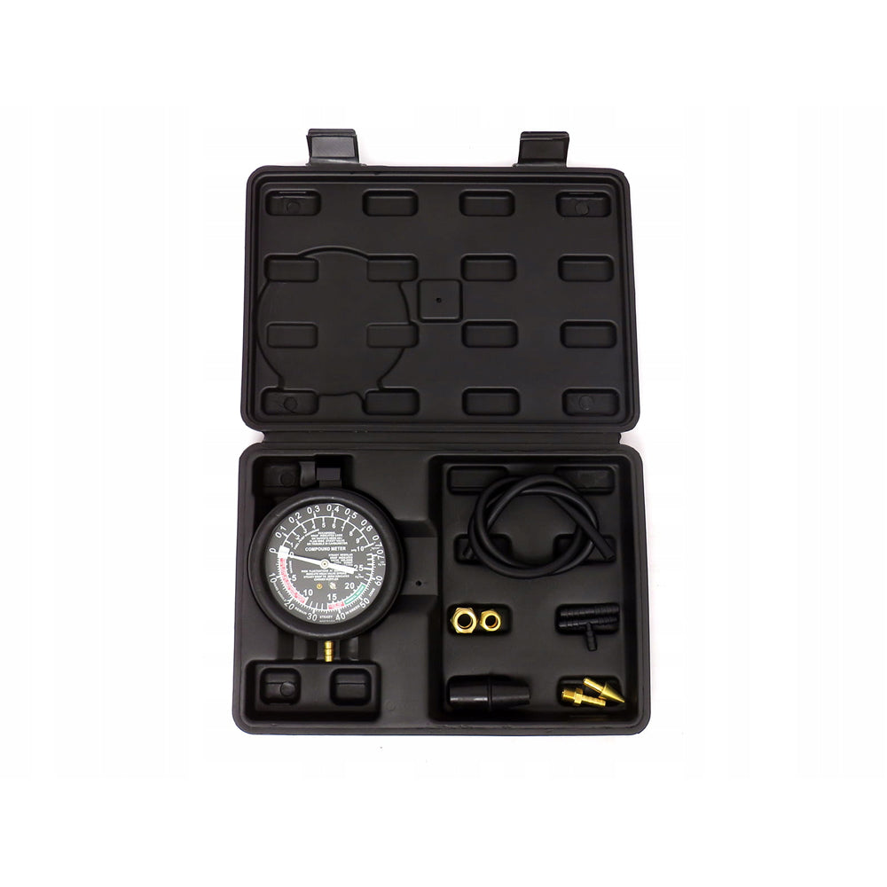 Dispozitiv testare compresie sau presiune de tip Manometru cu afisaj, include accesorii, POLSKI K10589, Poza3
