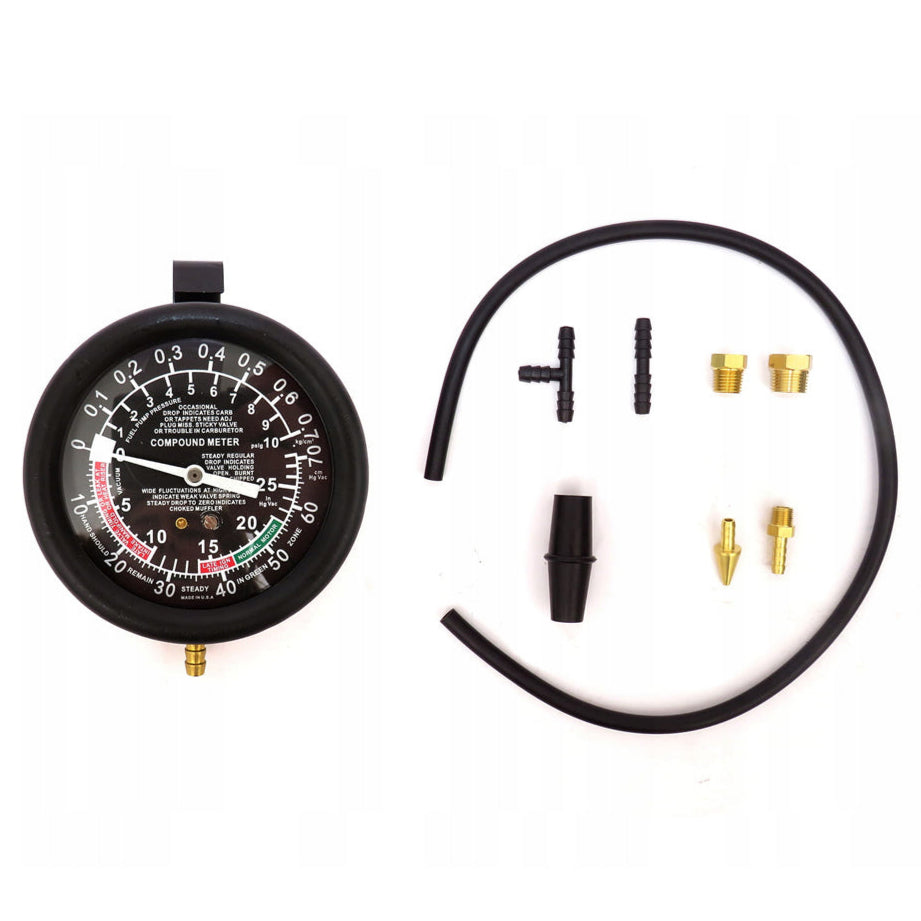 Dispozitiv testare compresie sau presiune de tip Manometru cu afisaj, include accesorii, POLSKI K10589, Poza2