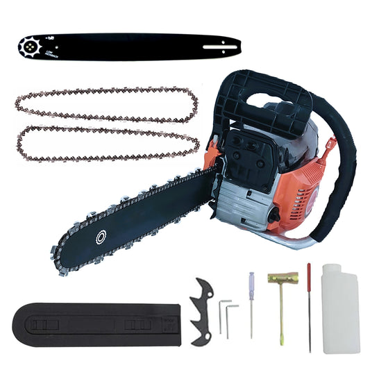 SET Drujba BESTIA NEAGRA cu PUTEREA BESTIEI, 4.4kW,  2 lame si 3 lanturi, 52cc, gheara si accesorii incluse, BlackOrange