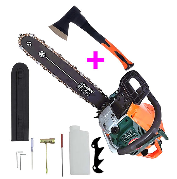 *BLACK-FRIDAY* *PROMO* Set Motoferăstrău DUBAI Forester Racing, 4.4kW, lama 40cm PANDUR, + Toporișcă de mână