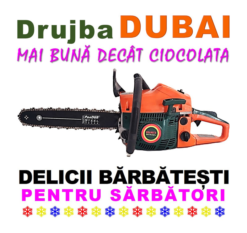 SEZONUL-OFERTELOR *MIHĂIȚĂ IUBEȘTE* Drujba DUBAI, 4.4kw, 52CC, lama 40cm PANDUR