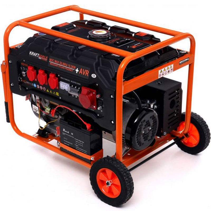 *BLACK-FRIDAY* Generator curent KRAFTSON % Import Polonia %  165, 220V/380V, 15CP, stabilizator tensiune (AVR), roti transport si pornire la cheie