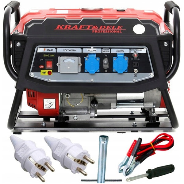 Generator curent Kraft&Dele KD136 3800W, 230V, 7CP, 4 timpi, stabilizator tensiune (AVR)