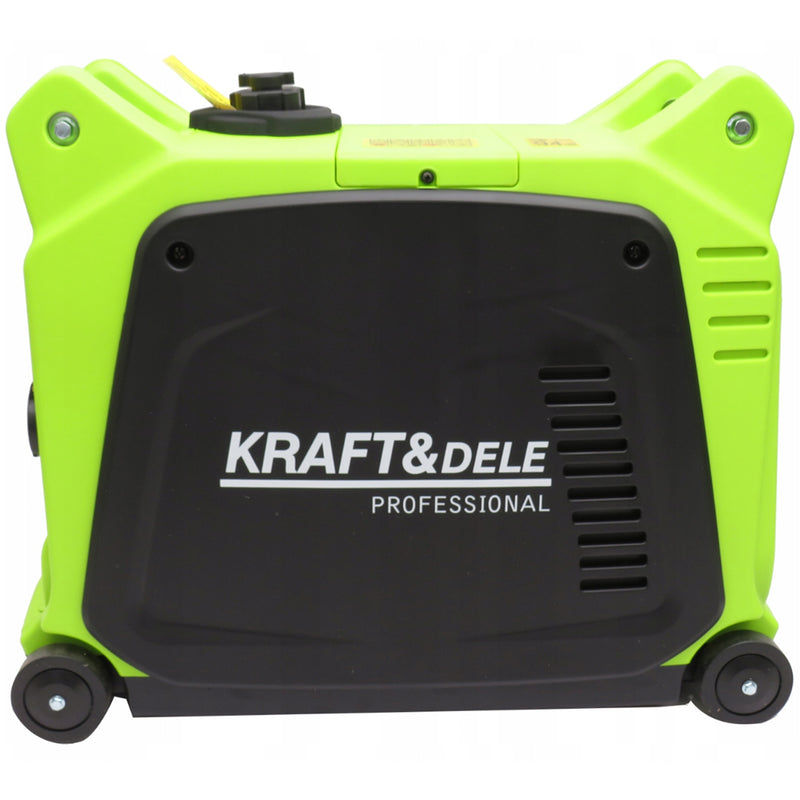 Generator curent silentios profesional Kraft&Dele KD681, 3300W, 230V, stabilizator tensiune (AVR), roti transport