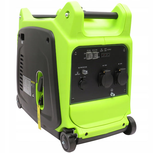 Generator curent silentios profesional Kraft&Dele KD681, 230V, stabilizator tensiune (AVR), roti transport