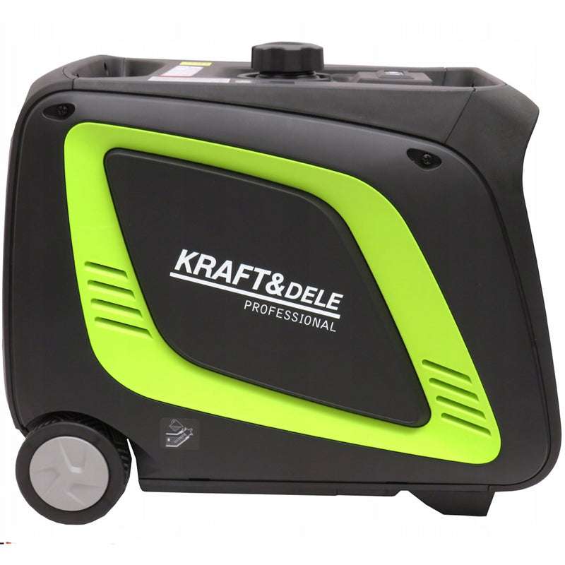 *OFERTELE-IEPURASULUI* Generator curent silentios profesional Kraft&Dele KD686, 230V, 4 timpi, stabilizator tensiune (AVR), roti transport, accesorii incluse