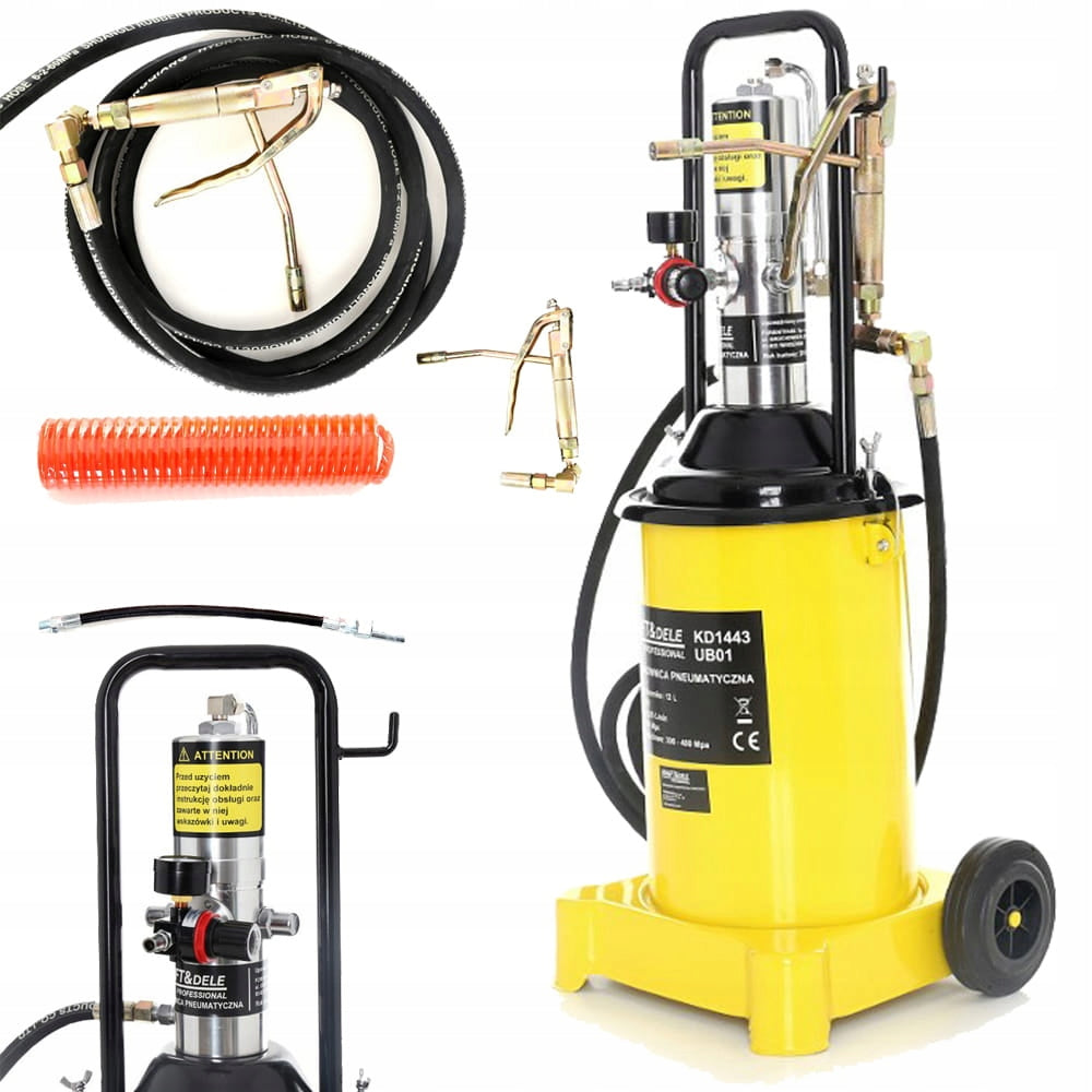 Gresor pneumatic capacitate 12l, profesional, pentru vaselina si unsori, POLSKI K1443, Poza1