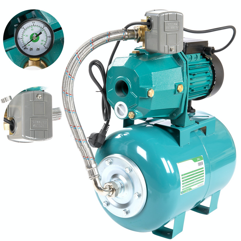 Hidrofor IBO Dambat DP370, 24L, 1.1kW, debit 35l/min, H refulare 50m, racord 1 tol