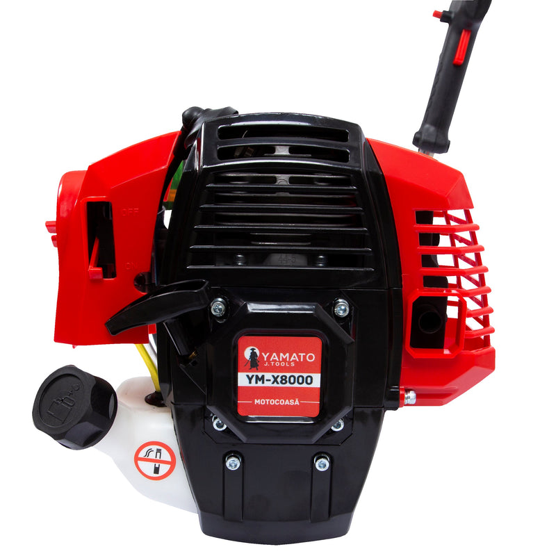 *BuZZ* Set Motocoasa 7.2CP YAMATO® WarpSpeed X8000, 10.000 RPM, + Cultivator, + Prasitoare, 12 Accesorii Incluse, Vidia