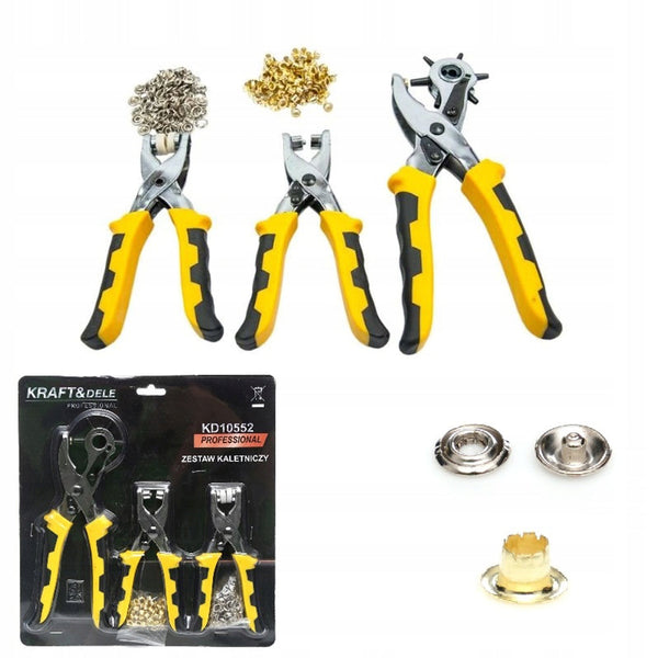 *OFERTELE-IEPURASULUI* Kit pentru gaurit materiale din piele, textile, carton KRAFTSON % Import Polonia %  10552